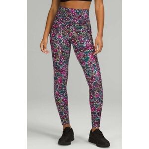 LULULEMON Floral Electric Multi Base Pace High Rise Tight